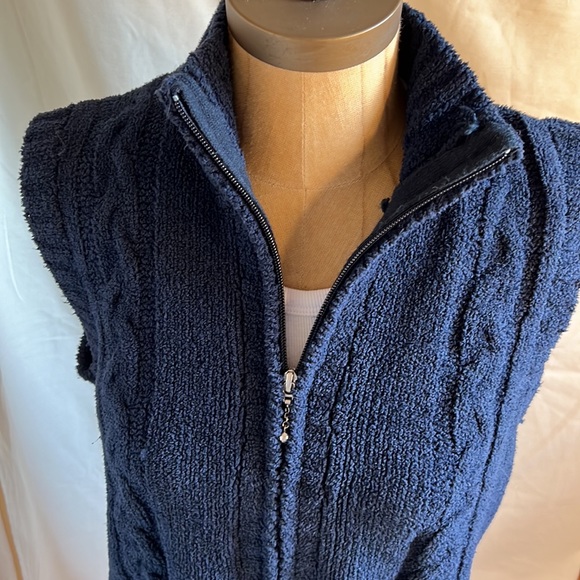EUC Christopher &  Banks blue sweater vest size Medium - Picture 8 of 13